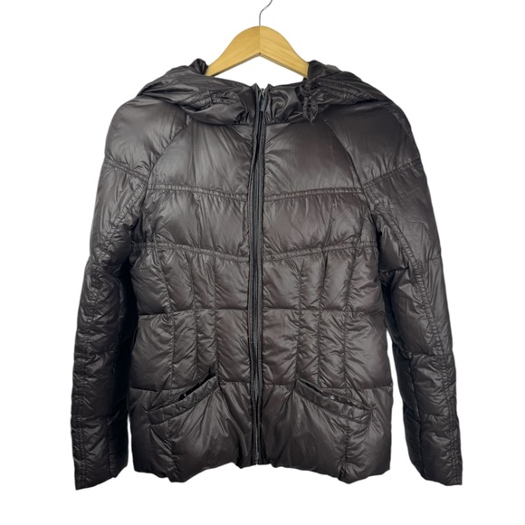 BCBG MaxAzria “Orson” Packable Lightweight Duck Down Puffer Jacket Espresso S - Picture 1 of 15